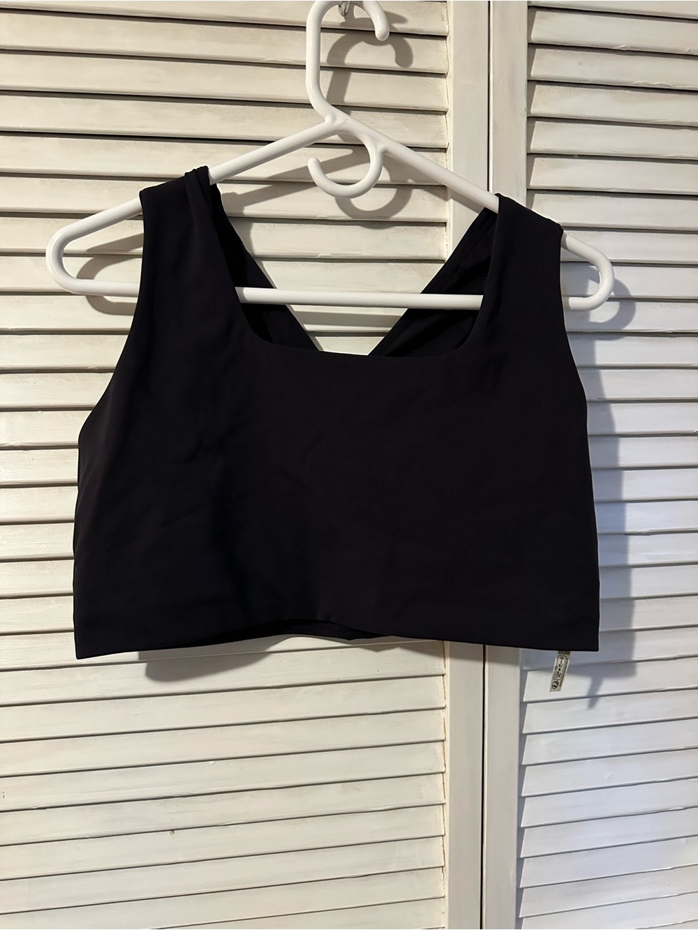 Free People Black Square Neck Sports Bra